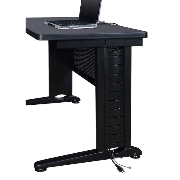 Benching Station Desks > Benching > Fusion Benching Systems, 58 D X 29 H, Grey, Wood,Metal 48 W X